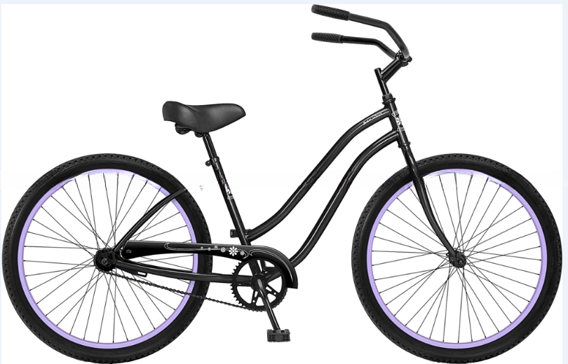 KMC Chain Black Color Urban Lady Single Speed Womens Beach Cruiser Bike for Leisurely Rides