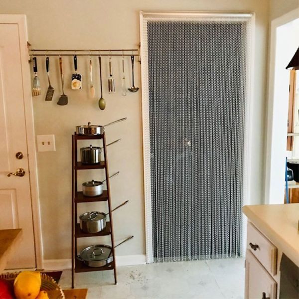 Durable Pure Aluminium Chain Fly Screen Door Fly Screen Curtain Chain Link