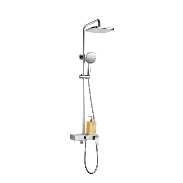 PSON Bathroom Stainless Steel Shower Set Polishing Brushed
