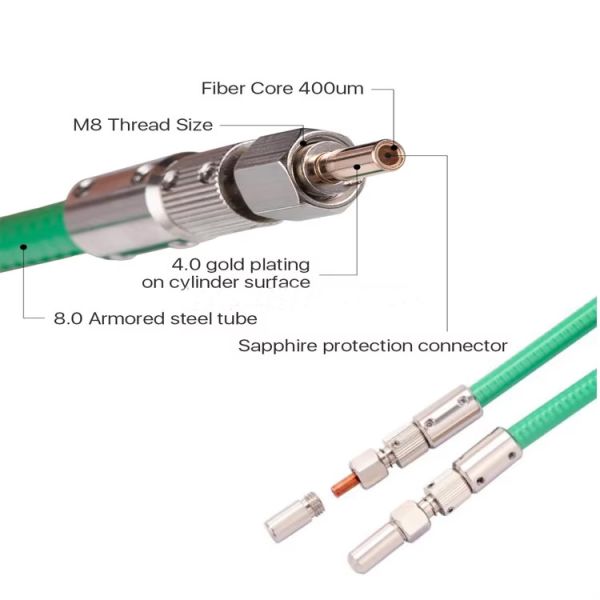 D80 Energy Optical Fiber Connector For Medical Cosmetology & Laser Cutting