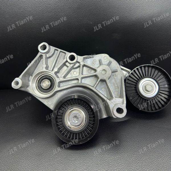 Drive Belt Tensioner Bracket with Idler and Bearning Fan Fit for Land Rover LR035556