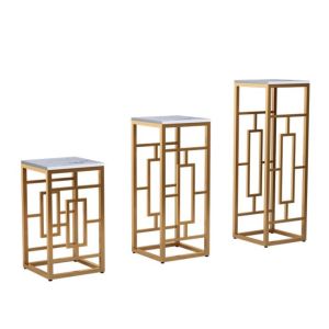 Luxury metal gold planter with stand for wedding decoration