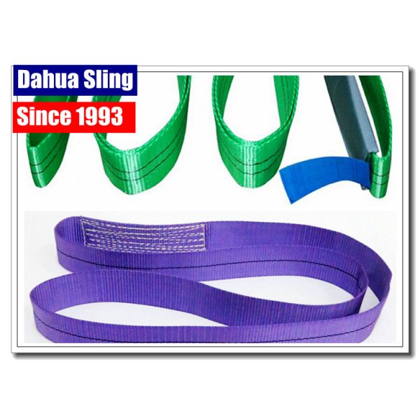 Timber Industry Soft Lifting Slings , Reuseable Cargo Lifting Belt 2 Mtr X 1 Ton SWL