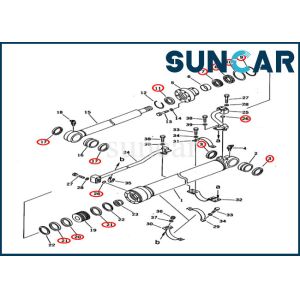 China 707-98-36210 Bucket Cylinder Seal Kit PC120-5C PC200-5C Custom SpeC.A.Tion Komatsu Service Kit on sale
