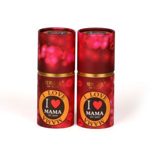 China Gold Stamping Cosmetic Cardboard Tube Packaging Attractive Rolled Edge on sale