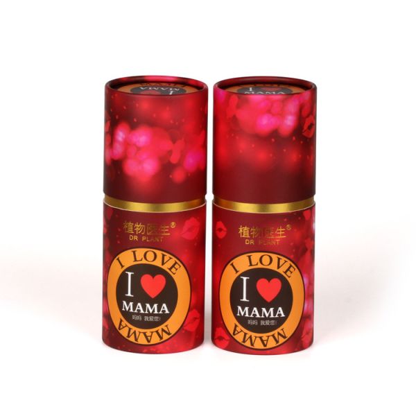 Buy Gold Stamping Cosmetic Cardboard Tube Packaging Attractive Rolled Edge at wholesale prices