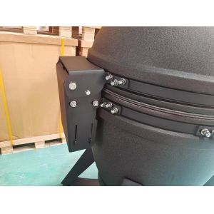 Ceramic 22 Inch Kamado Grills BBQ Bubble Black Glaze Surface