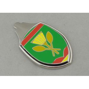 Car Souvenir Badges Brass Die Struck Imitation Hard Enamel Silver