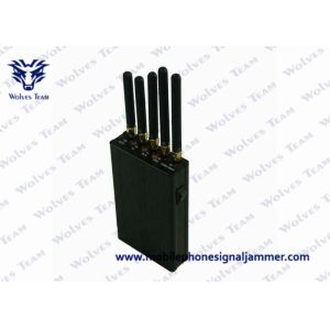 5 Antenna Portable Signal Jammer for GPS / Cell Phone WiFi 100-240v Power Supply
