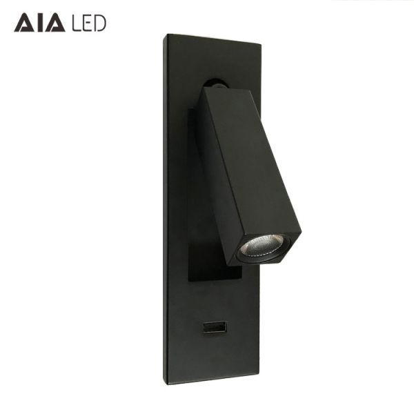 Buy IP20 adjustable angle square bedside wall light/indoor led reading wall lamp headboard wall light at wholesale prices
