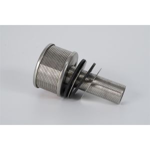 Stainless Steel 316L Wedge Wire Media Retention Nozzle Npt Thread 57mm Diameter
