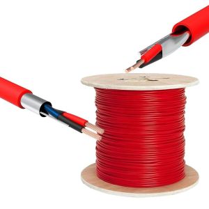 Al/Foil Shield Bare Copper Wire Core Fire Alarm Cable 2 Core 1.5mm FPLR FPLP