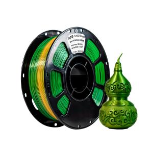 China iBOSS High Toughness  Silk Dual Color PLA+ Silk Gold Green 1.75mm 3D Printer Filament on sale