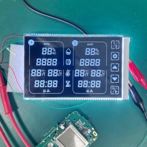 Customized Size 3.3V VA Touch LCD Screen Segment Display White Digits 78PIN