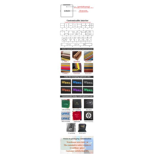 Hanhong Custom Logo LED Light Jewelry Packaging Box in Gray for Bracelet Necklace and Ring