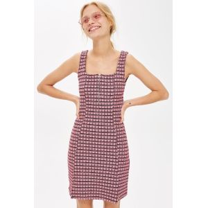 Gingham Women Dress Mini Summer Tank Dresses Ladies