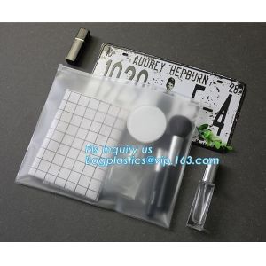 Flat Pouch Bag Type Clear PVC Plastic Slider k bag, swimwear packaging eva bags