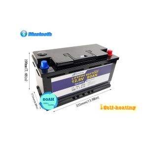 Grade A Bluetooth Lithium Iron Phosphate Battery 12V 80Ah For Robot