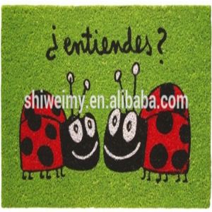 Hot sales coconut natural fiber printed door mat