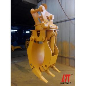 Excavator Attachment Hydraulic Manual Grapple Stone Grab Mechanical Grapple For