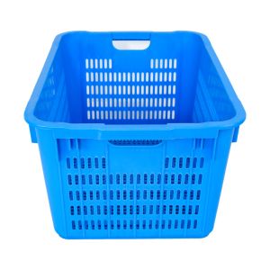 Logo Customized Mesh Plastic Crate for Easy-to-Clean Fruit and Vegetable