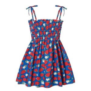 Printing Kids Beach Dress Summer Children'S Clothing Sleeveless
