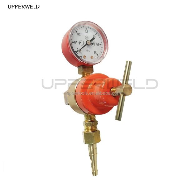 Red High Low Pressure MIG Welding Gas Regulator with Russian Type Pressure Regulator