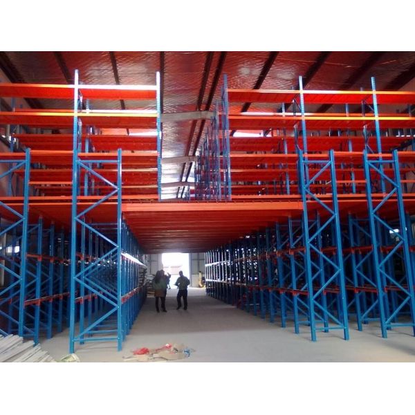 Power Coating Heavy Duty Pallet Shelving , Industrial Racking Shelves Blue