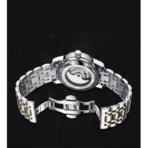 KINYUED stainless steel waterproof automatic mechanical watch luminous mens