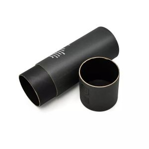 Recyclable Black Kraft Paper Small Round Cardboard Packaging Mailing Container