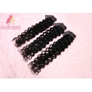 Natural Color Grade 10A Virgin Indian Hair Weave , Italian Curly Indian Virgin