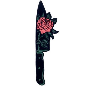 ODM OEM Dagger Shape Embroidered Clothing Badges Patches