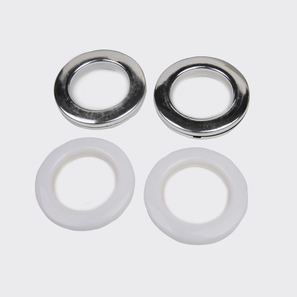 Buy Silver White 5mm Thickness Mesh Drapery Rod Rings at wholesale prices