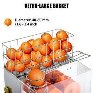 Electric 250w Commercial Orange Juicer Machine Automatic And Stainless Steel