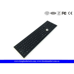 Full Keys Industrial Trackball Keyboard Electroplated Black Metal Keyboard 103