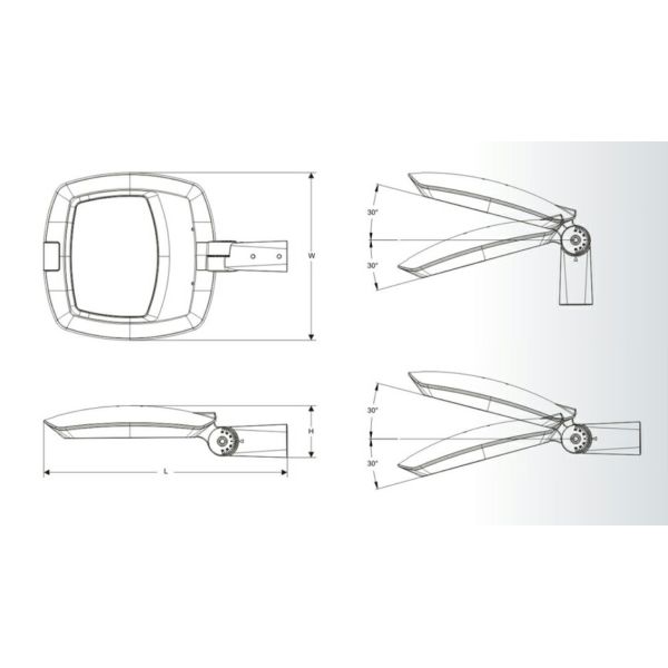 Ip65 IK08 Outdoor LED Street Lights 150w ZHSL-12A-120 3000-6500K Color Temp