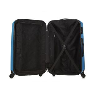 Multi-Function Blue Durable PC Carry Suitcases Luggage Front Open Travel