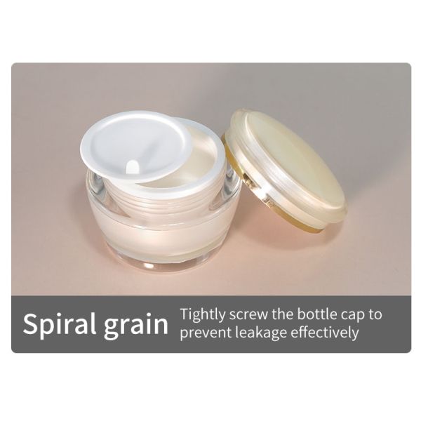 Acrylic Collar Material 20ml Airless Bottle for Cosmetic Packaging and Skin Care Products
