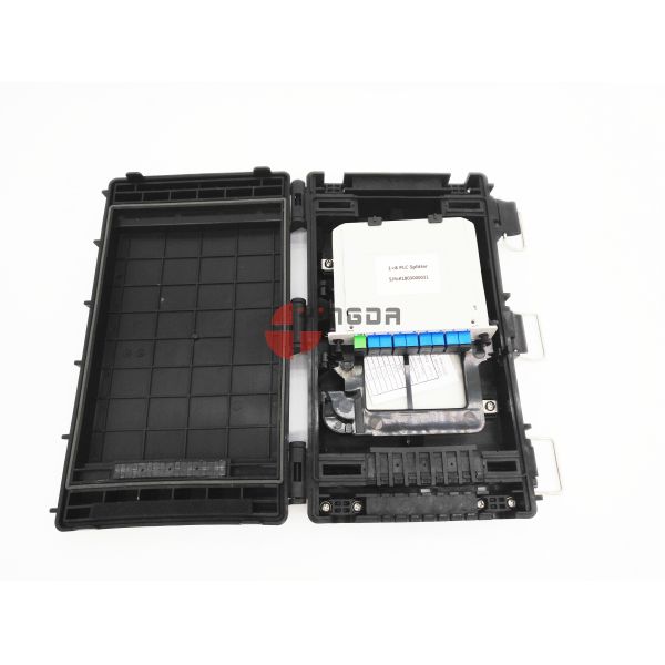 Buy 24 Cores FTTH PLC Fiber Optic Splitter Box , 8 Ports Fiber Optical Splice Box IP65 at wholesale prices