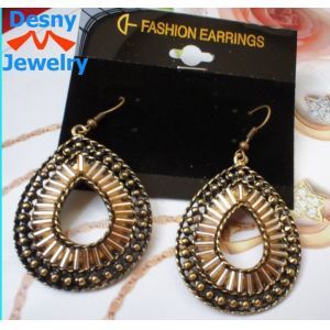 Quality Newest big large American indian golden teardrop dangle drop earrings for sale