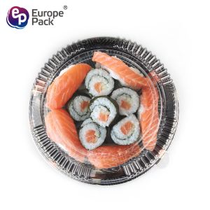 Disposable high quality takeaway plastic sushi food container with lid