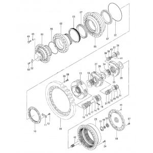 Belparts Excavator Travel Motor Assy For Hitachi ZX470-5G Final Drive Assy