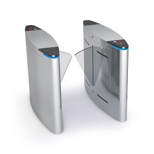 China 304 Stainless Steel Face Recognition Flap Barrier Gate with 30~40 Persons/Min Access Control Turnstile on sale