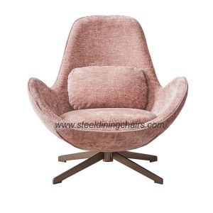 Living Room Leisure Fabric Covered 84cm Swivel One Seater Armchair