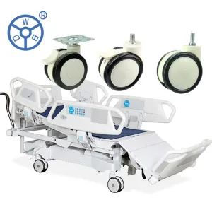 Quality White Grey Plate Medical Casters With Stainless Steel Material For Hospital Furniture for sale