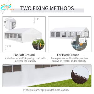 Transparent PVC Fabric 50m Width Marquee Wedding Tent