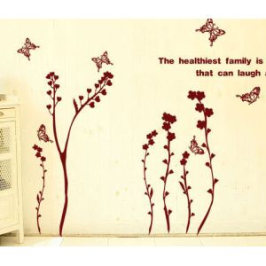 Quality Reusable Wall Flower Stickers G127 / Floral Wall Stickers for sale