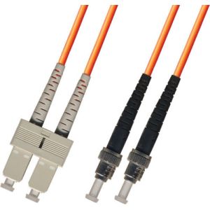China multimode Duplex Fiber Optic Patch Cable 3M ST-SC 50/125 Orange on sale