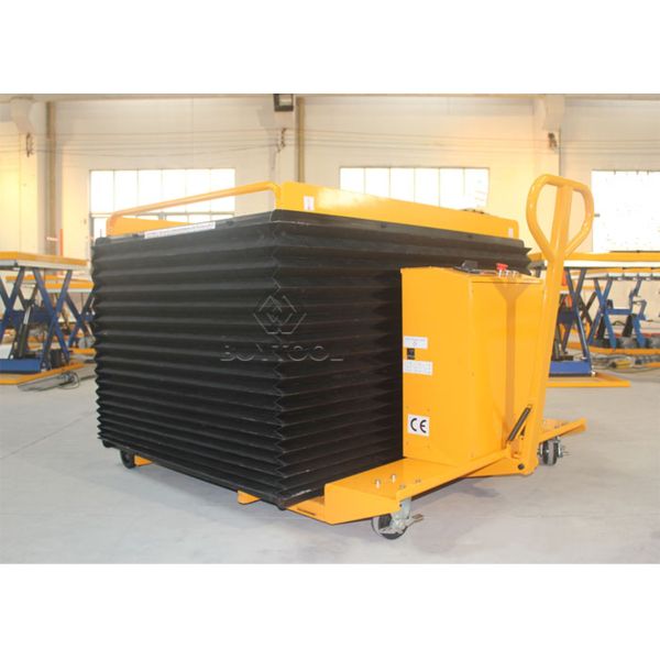 2000lbs 1 Ton Battery Powered Mobile Lift Tables Cart Hydraulic 1400x1000mm