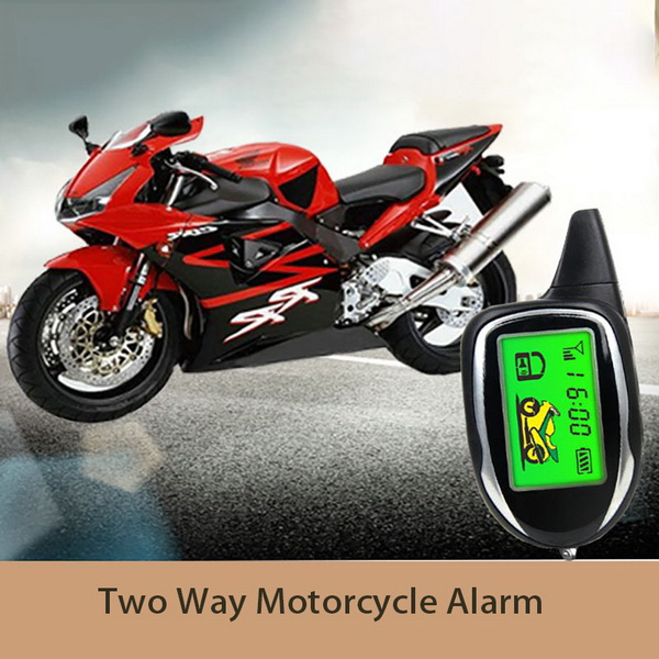 Two Way Remote Engine Start Motorcycle Security Alarm System W/ 2 LCD Remote Anti-theft